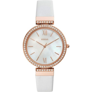 Watch strap Fossil ES4581 Leather White 16mm